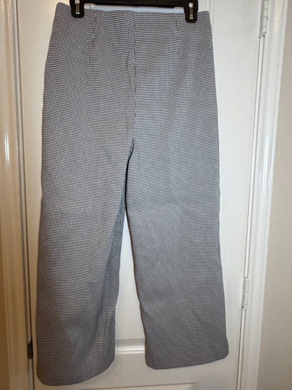 Jules & Leopold beige Cropped Wide-Leg black and white Pull-on Pants, sz M